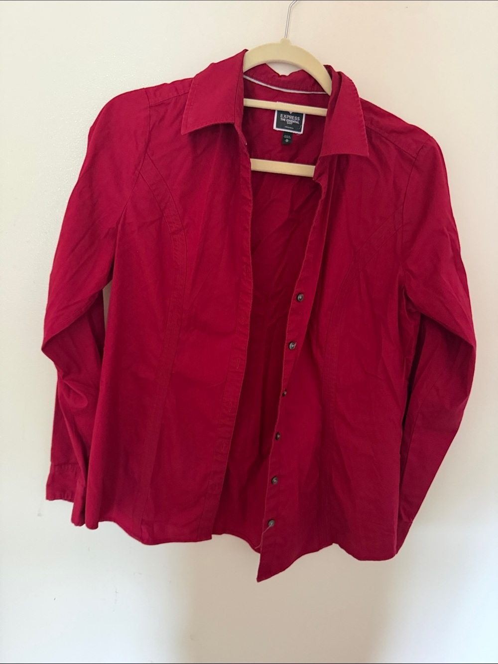 Express Women’s Red Lightweight Shirt Jacket